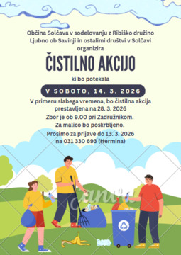 Čistilna akcija -14.3.2026 VABILO